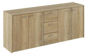 Comoda HUGOS 180, stejar sonoma, PAL melaminat, 180x42x75 cm