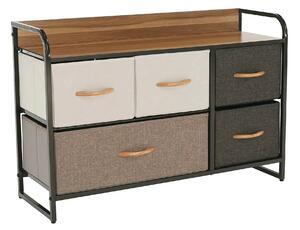 Comoda HAZEL TYP 4, bej/maro/negru, 80x29x79 cm