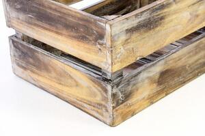 Cutie din lemn VINTAGE DIVERO maro - 51 x 36 x 23 cm