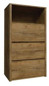 Comoda MONTANA KS3, stejar lefkas inchis, PAL melaminat, 50x46x103 cm