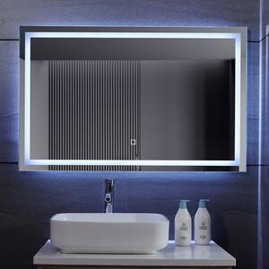 Aquamarin Oglindă de baie cu iluminare LED, 110 x 70 cm