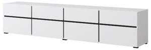 Dulap TV Gramon 225 cm cu sertare - alb / negru