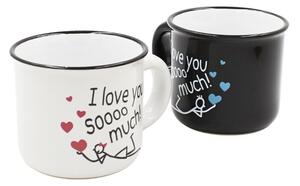 Set 2 Cești Espresso, Nekupto – “I love you soooo much!”, 2 x 80 ml