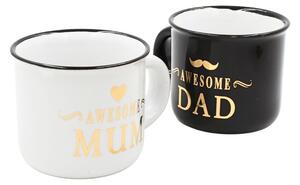 Set 2 Cești Espresso, Nekupto – “Awesome Mum & Dad”, 2 x 80 ml
