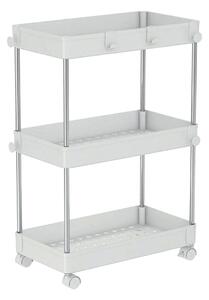 Etajera ALIOL TIP 1, alb, metal/plastic, 40x22x60 cm