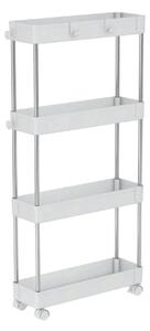 Etajera ALIOL TIP 2, alb, metal/plastic, 40x13x85 cm