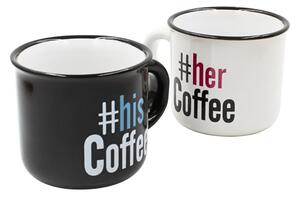 Set 2 Cești Espresso, Nekupto – “#hisCoffee & #herCoffee”, 2 x 80 ml