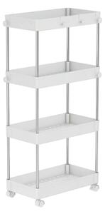 Etajera ALIOL TIP 3, alb, metal/plastic, 40x22x85 cm