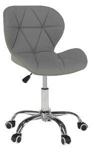 Scaun birou ARGUS NEW, gri/crom, piele ecologica/metal, 47x56x73/84 cm