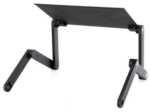Birou pentru laptop cu USB - 42 x 28 cm, răcoritor, negru