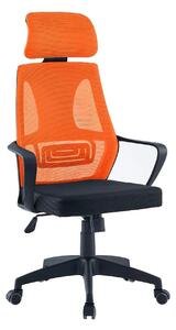 Scaun birou TAXIS NEW, portocaliu/negru, material textil/plastic, 66x6