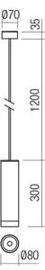 Pendul LED de exterior KLOU LED/9W/230V IP54 alb Redo 90570
