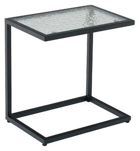 Masuta laterala SELKO, negru, sticla/metal, 45x30x46 cm