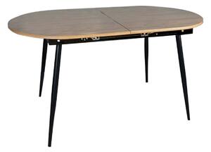 Masa extensibila TAMERON, stejar inchis/negru, 150/190x80x75 cm