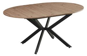 Masa extensibila ABERO TIP 1, stejar sonoma/negru, 100/140x100x75 cm