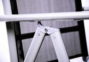 Scaun pliabil din aluminiu cu suport pentru picioare