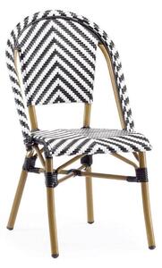 Scaun de gradina, Divona, Magic, Alb/Negru