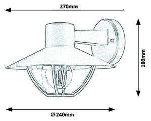 Aplică de exterior Rabalux 1xE27/10W/230V IP44