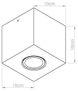 Sollux SL.1846 - Spot QUAD 1xGU10/10W/230V, beton/crem