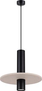 Sollux SL.1882 - Pendul pe cablu PELTA 1xGU10/10W/230V negru/crem
