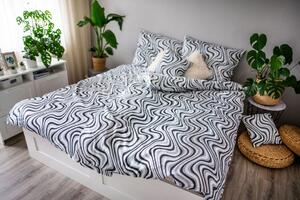 Lenjerie de pat EMA Waves - satin de bumbac, 3 piese