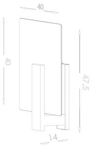 Plafonieră Sollux SL.1097 LAPPO, 2 x E27, 15 W, 230 V, wenge