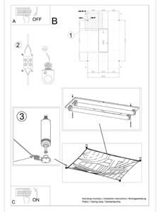 Sollux SL.0737 - Plafonieră LED LUNA, 2 x G13 / 8,5 W / 230 V, 80 x 105 cm, albă