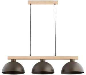 Lustră suspendată VERTA 3xE27/15W/230V, maro/bej