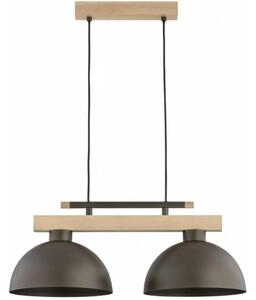 Candelabru suspendat pe cablu VERTA, 2 x E27, 15 W, 230 V, maro/bej