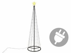 Decorațiune de Crăciun, piramidă luminoasă 240 cm, alb cald
