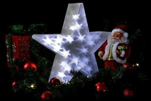 Decorațiune de Crăciun, stea luminoasă, 20 LED, 35 cm
