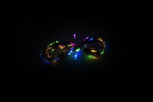 Crăciun LED sârmă de argint - 60 LED-uri, colorate