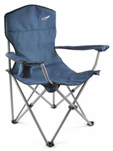 Scaun de camping pliant DIVERO XL - albastru