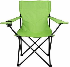 Set camping - 2x scaune pliante cu suport - verde deschis