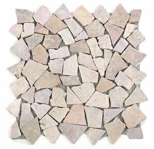 Mozaic de marmură DIVERO bej/roz 9 ochiuri 1 m²