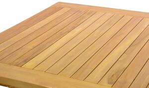 Masă de grădină din lemn DIVERO, lemn de tec, 80 x 80 cm