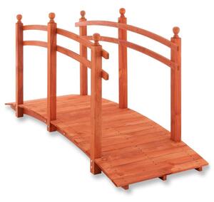 Pod din lemn de gradină cu balustradă - 235 x 75 x 109 cm