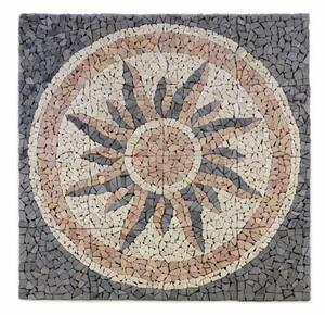 Mozaic din marmură - dale cu motiv solar 120x120