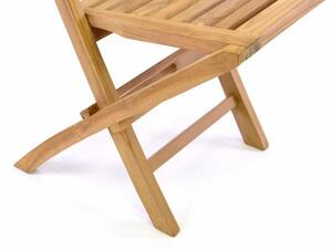 Scaun de grădină pliabil DIVERO Hantown - lemn de tec