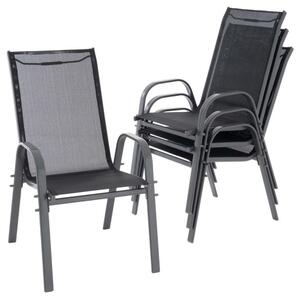 Set de 4 scaune de grădină stivuibile - 55 x 72 x 97 cm