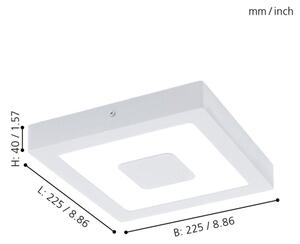 Eglo 96488 - Plafonieră LED exterior IPHIAS LED/16,5W/230V IP44
