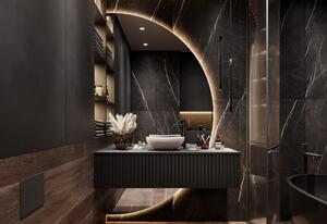 Dulap pentru baie cu lavoar LOREL, 120x30x48, negru