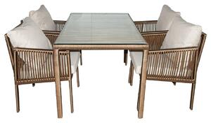 Set mobilier de gradina, Jumilla, Otto 4, Maro inchis