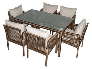 Set mobilier de gradina, Jumilla, Otto 6, Maro inchis