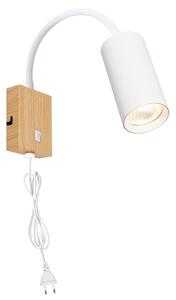 Brilagi - Aplică de perete flexibilă SELE 1xGU10/30W/230V alb/decor stejar