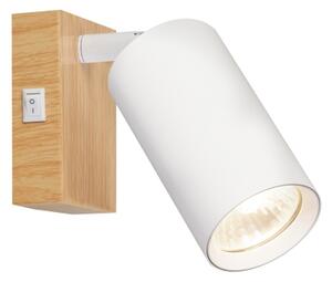 Brilagi - Aplica spot de perete SELE 1xGU10/30W/230V alb/decor stejar