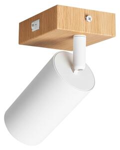 Brilagi - Aplica spot de perete SELE 1xGU10/30W/230V alb/decor stejar