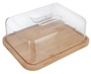 Orion Tablă de servire din bambus cu capac, 28 x22 x 11 cm