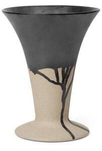 Ferm LIVING - Flores Vase Sand/Black