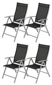 Set 4 scaune de gradina, pliabile, reglabile
